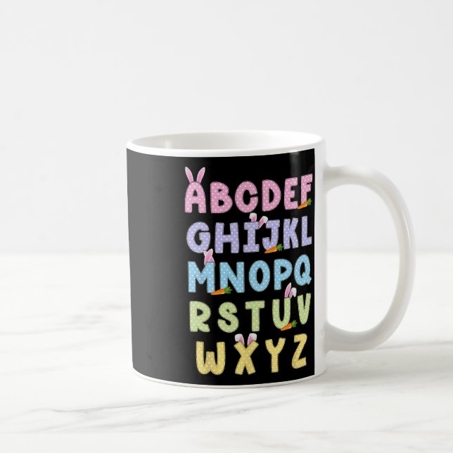Mug Joyeux Jour de Pâques Alphabet Abcs Elemeno Pour E (Droite)