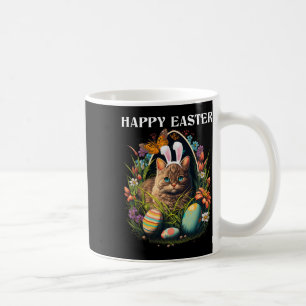 Mug Joyeux Jour de Pâques Lapin Chat Oeufs Panier Homm