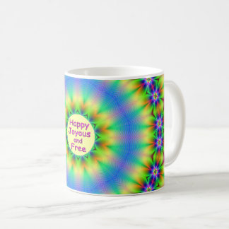 Mug Joyeux, joyeux et libre Mandala