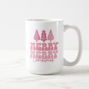 Mug Joyeux Joyeux Noël - Conception des Fêtes Rose