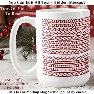 Mug Joyeux Kissmyass 160R Message Caché de Noël