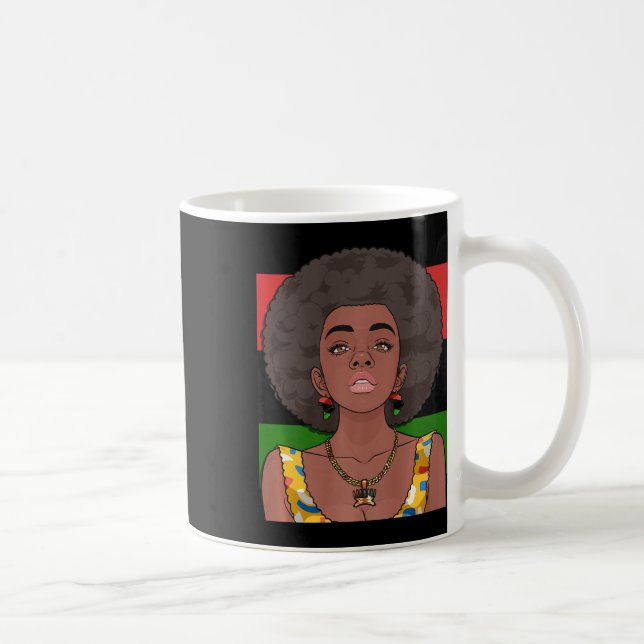 Mug Joyeux Kwanzaa drapeau panafricain Femme noire Sep (Droite)