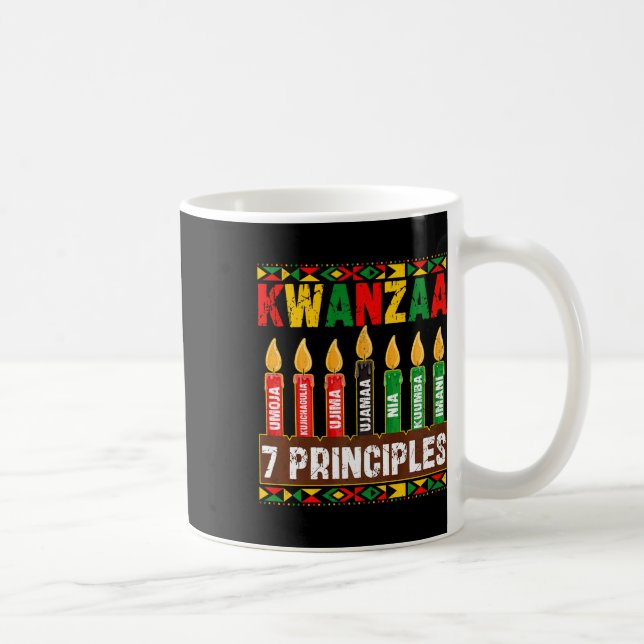 Mug Joyeux Kwanzaa Kinara Sept Principes Bougies Pan (Droite)