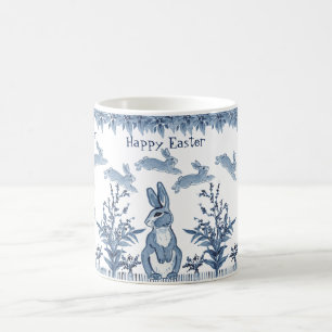 Mug Joyeux Lapin Bleu Blanc Lapin Motif Delft