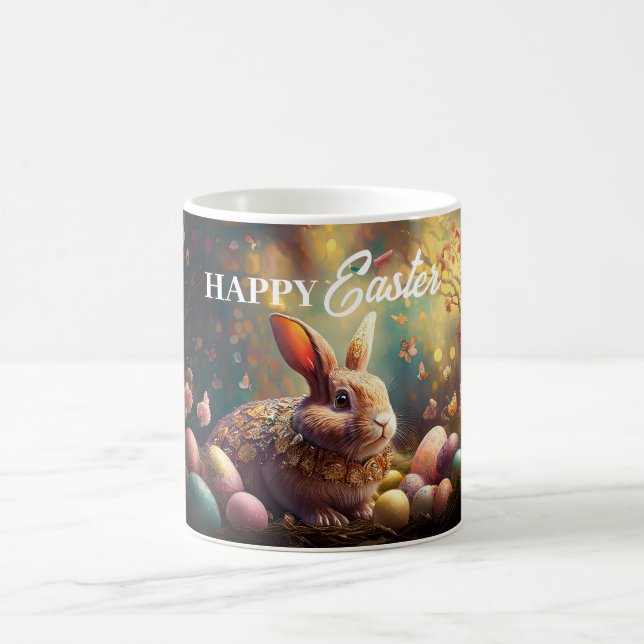 Mug Joyeux lapin de Pâques avec oeufs de Pâques (Centre)