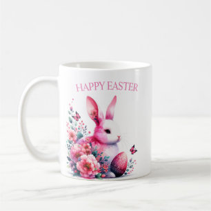 Mug Joyeux lapin rose de Pâques