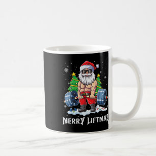 Mug Joyeux Liftmas Funny Santa Claus Fitness Poids