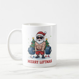 Mug Joyeux Liftmas Haltérophilie Père Noël Fitness Gym
