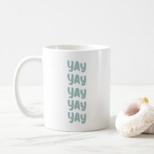 Mug Joyeux Mariage Moderne Épanouissant Yay