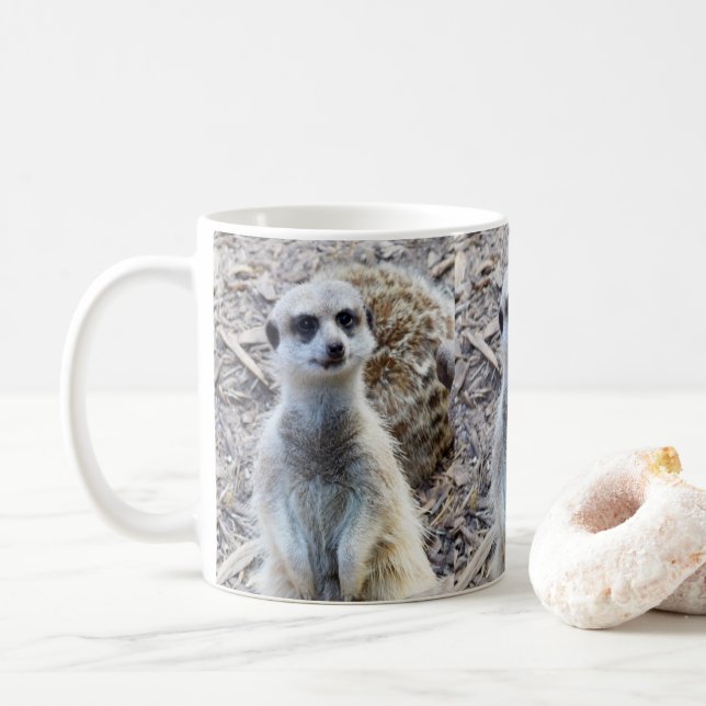 Mug Joyeux Meerkat, (Avec donut)