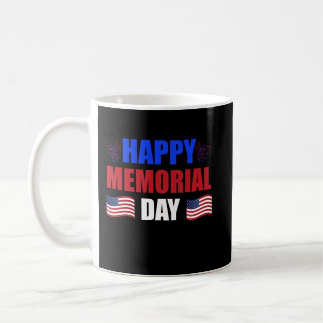 Mug Joyeux Memorial Day USA Drapeau américain patrioti (Gauche)