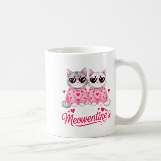 Mug Joyeux Meowentin’s Joli Couple Romantique de Chats