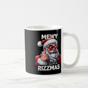 Mug Joyeux Mewy Rizzmas Drôle de Santa Mewing Blague R