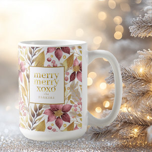 Mug Joyeux Motif de Noël rose or #21 ID1009
