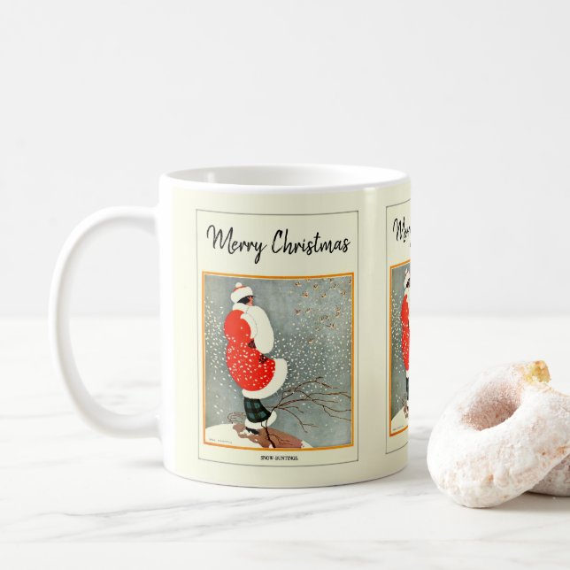 Mug Joyeux Noël 1914 Brouillage de neige (Avec donut)