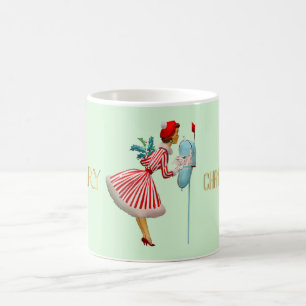 Mug Joyeux Noël 1950 Noël Vintage Lady