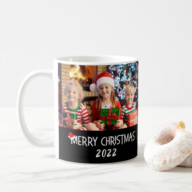 Mug Joyeux Noël 2 Photo 2 Côté Santa Hat (Avec donut)