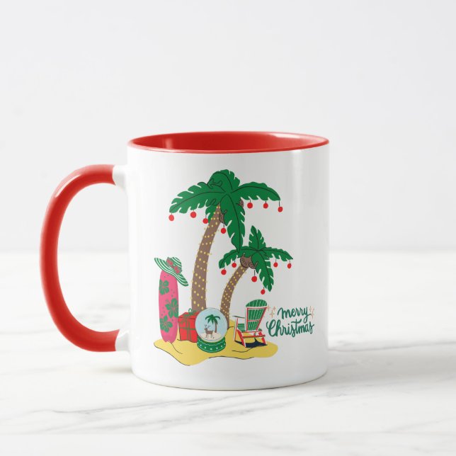 Mug Joyeux Noël à la plage (Gauche)