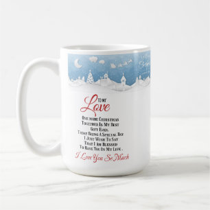 Mug Joyeux Noël à mon amour, Cadeau de Noël