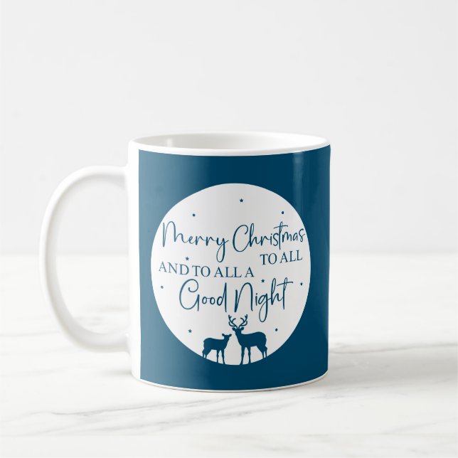 Mug Joyeux Noël À Tous Et À Tous Une Bonne Nuit (Gauche)