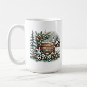 Mug Joyeux Noël ajouter monogramme Maison de campagne