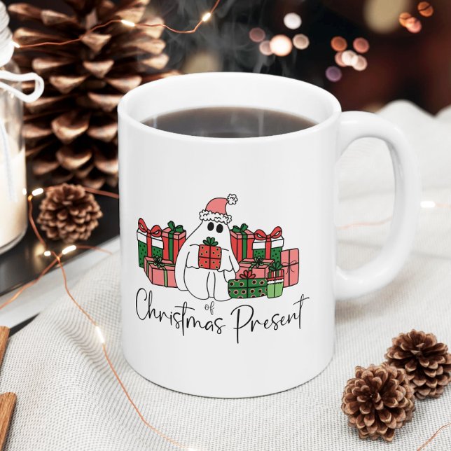 Mug Joyeux Noël Amusant Mignon (Colorful Simple Unique Humor Ghost Funny Christmas Coffee Mug)