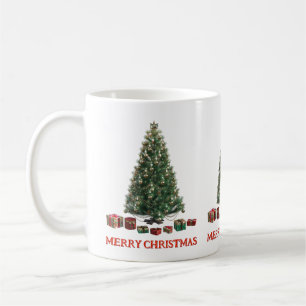 Mug Joyeux Noël. Arbre (modèle 1) avec des cadeaux