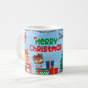 Mug Joyeux Noël avec cadeau de vacances de rennes d'hi