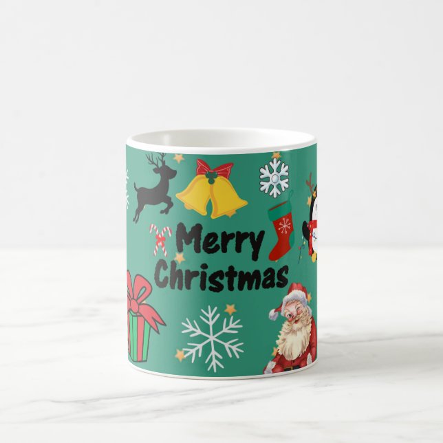 Mug Joyeux Noël avec des cadeaux de cannes à sucre (Centre)