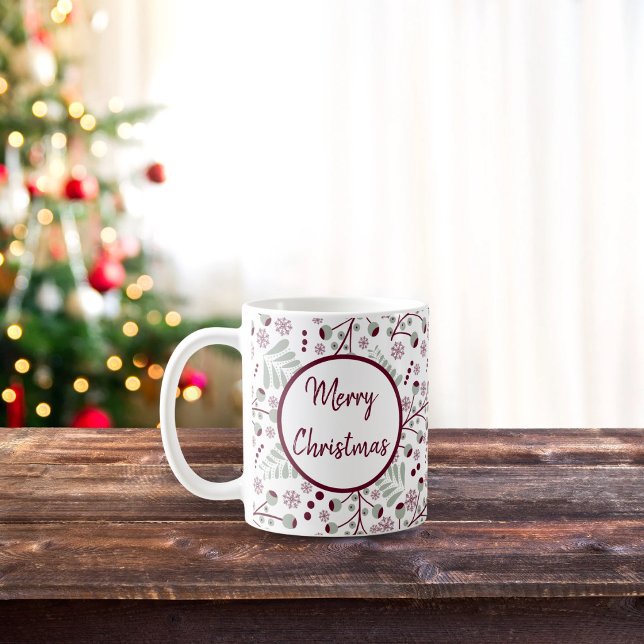 Mug Joyeux Noël Baies Rouges  (Créateur téléchargé)