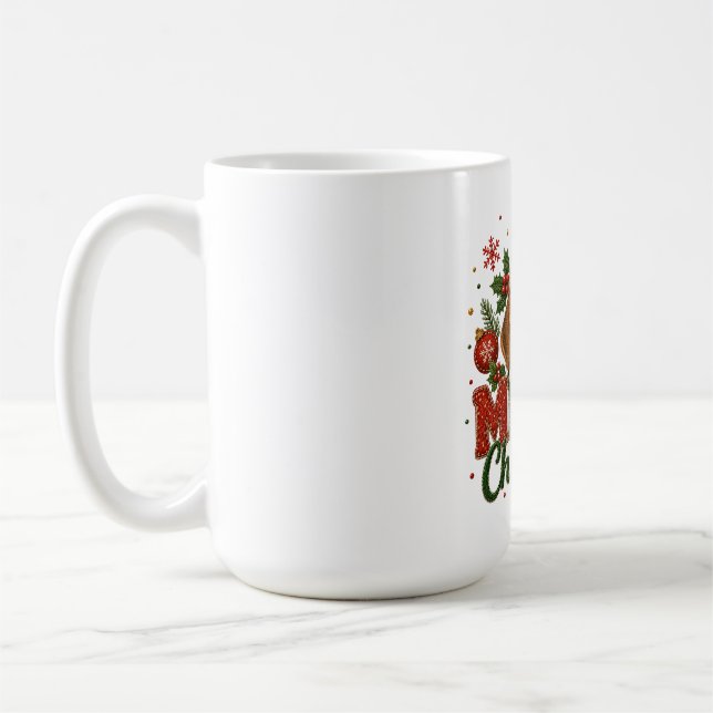 Mug Joyeux Noël Beagle Mignon (Gauche)