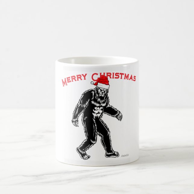 Mug Joyeux Noël Bigfoot Sasquatch Yeti (Centre)