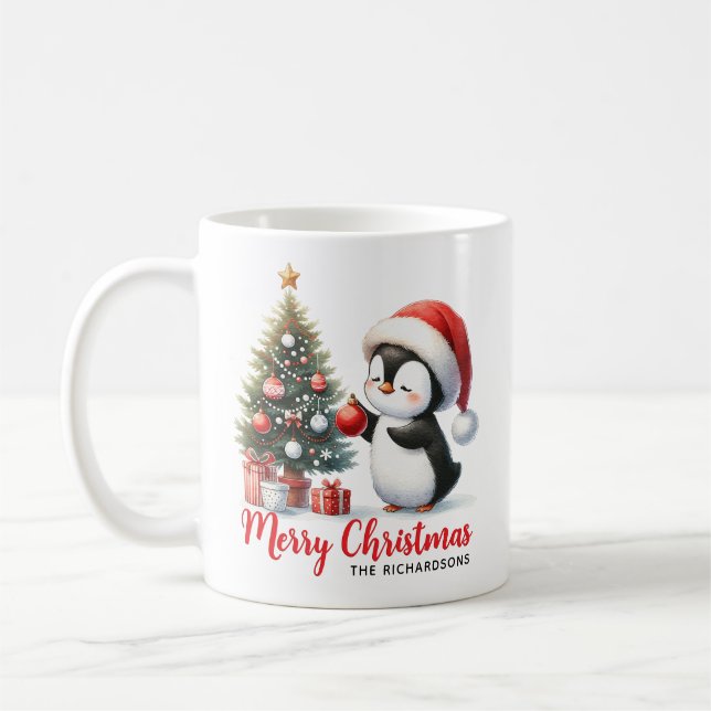 Mug Joyeux Noël blanc et rouge (Gauche)