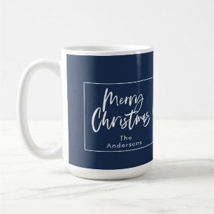 Mug Joyeux Noël bleu et blanc