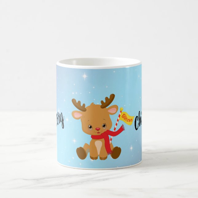 Mug Joyeux Noël Blitzen Reindeer (Centre)