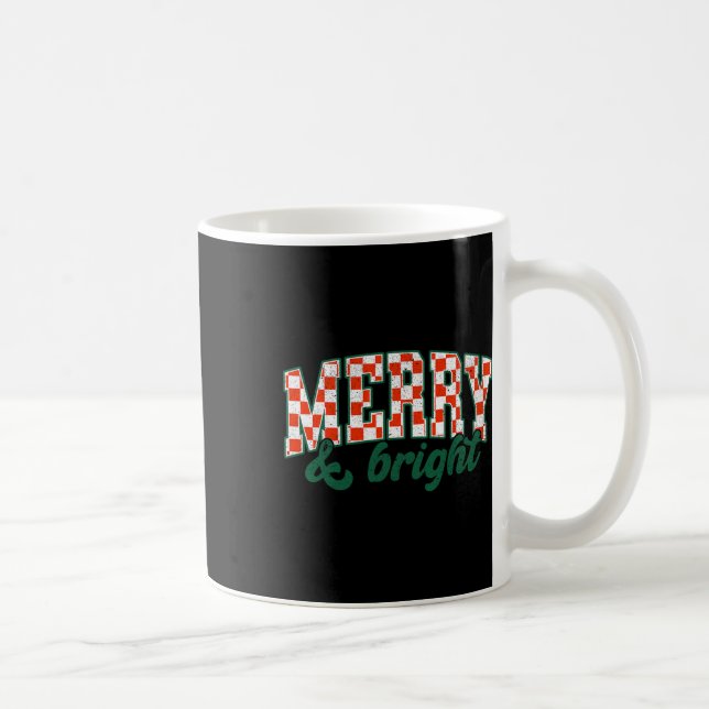 Mug Joyeux Noël Bright À damiers Noël (Droite)