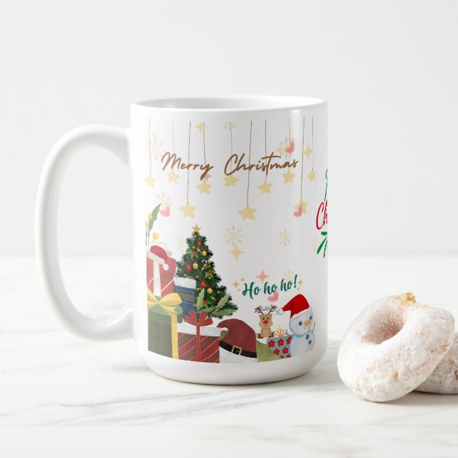 Mug joyeux noël café/tasse de thé (Avec donut)