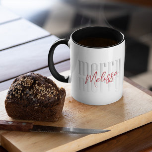 Mug Joyeux Noël Calligraphie Moderne Simple Personnali