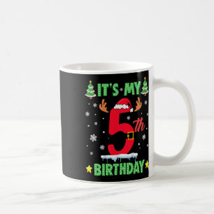 Mug Joyeux Noël C'est mon 5e anniversaire Noël Enfants