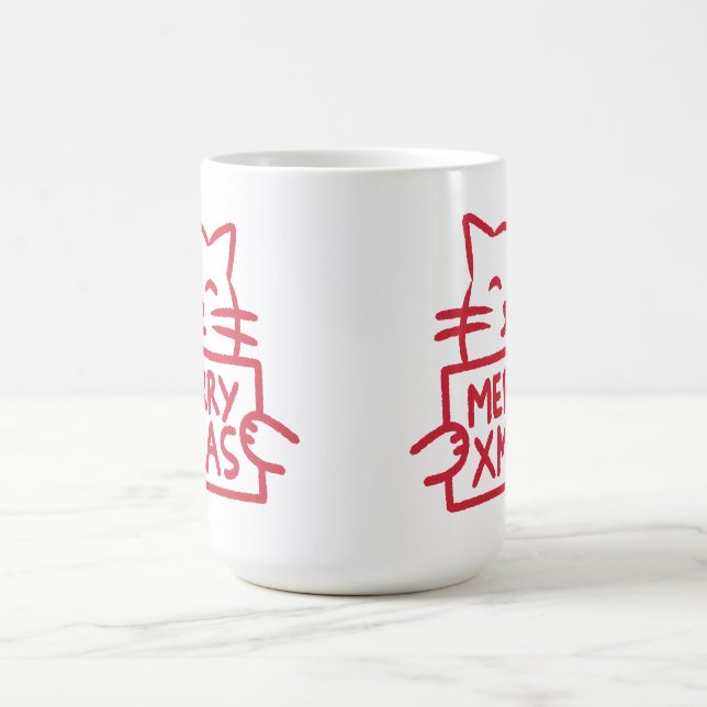 Mug Joyeux Noël Chat Mignon (Centre)