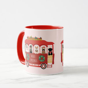 Mug Joyeux Noël Chiens de vacances Trolly