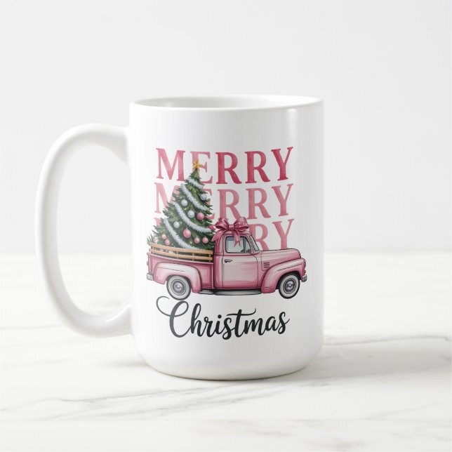 Mug Joyeux Noël Coquette Bow Noël Saison des Fêtes (Gauche)