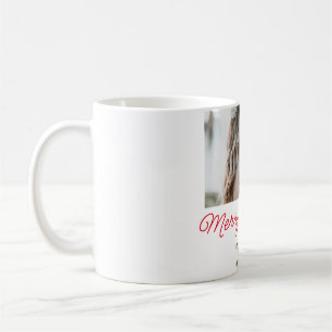 Mug Joyeux Noël couple photo ajouter nom heureux vacan