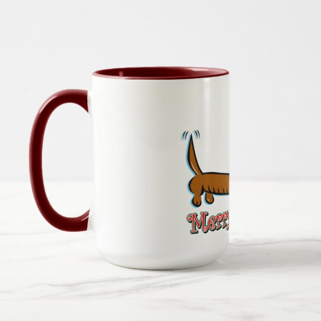 Mug Joyeux Noël Dachshund (Gauche)