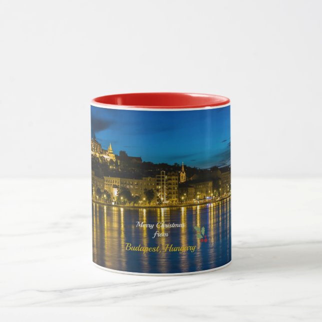 Mug Joyeux Noël de Budapest, Hongrie, (Centre)