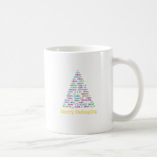 Mug Joyeux Noël de débogage de l'arbre de Noël en code