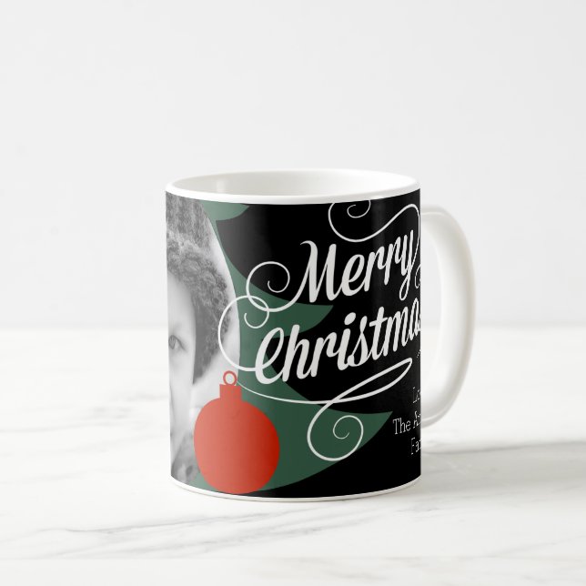 Mug Joyeux Noël de photo faite sur commande avec le (Devant droit)