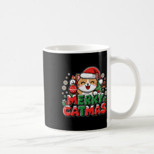 Mug Joyeux Noël Décor Père Noël Chat Drôle Chris