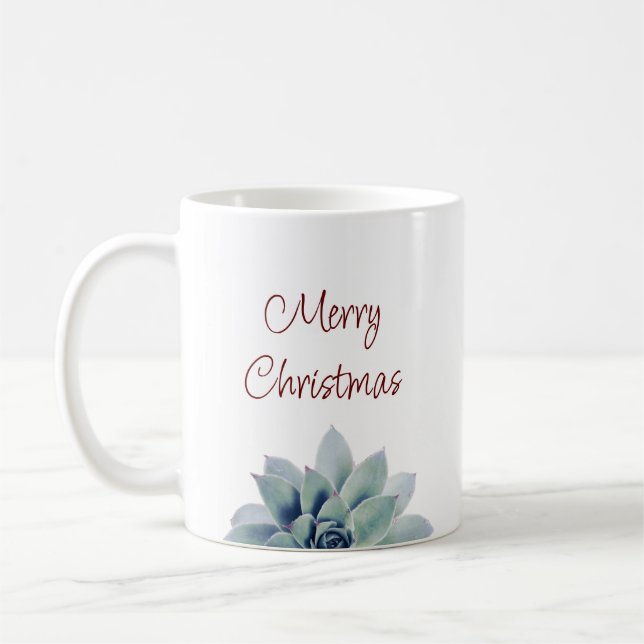 Mug Joyeux Noël Désert Botanique Succulent (Gauche)