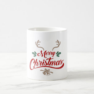 Mug Joyeux Noël Design Vintage Rouge et vert